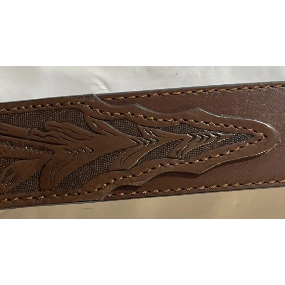 High Noon Genuine Bonded Leather Belt With Buckle Mens 2XL 45-48